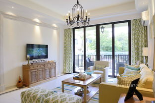 青島啟迪協信三居室內設計裝修 田園明亮清爽的色調